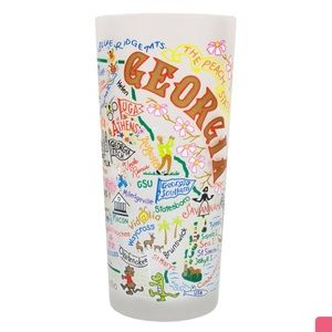 catstudio georgia frosted drinking glass new